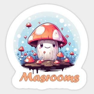 Chanterelle mushrooms Sticker